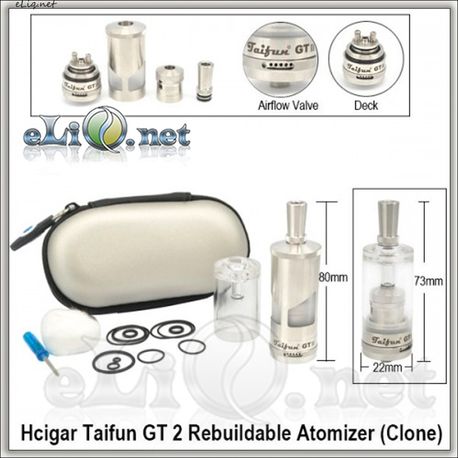 HCigar Taifun GT 2 Style RBA. Обслуживаемый Атомайзер, клон Тайфуна 2й версии