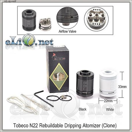 Tobeco N22 Black RDA - ОА для дрипа из нержавеющей стали. клон 