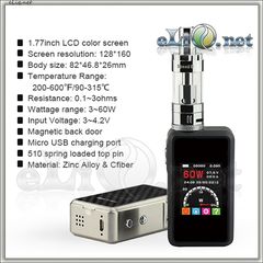 SMY60 TC 18650 VW/VT Mini Box Mod - боксмод вариват с температурным контролем и большим экраном.