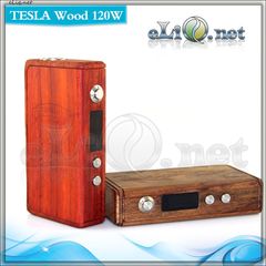 Tesla Wood 120W - деревянный боксмод-вариватт под 2 аккумулятора.