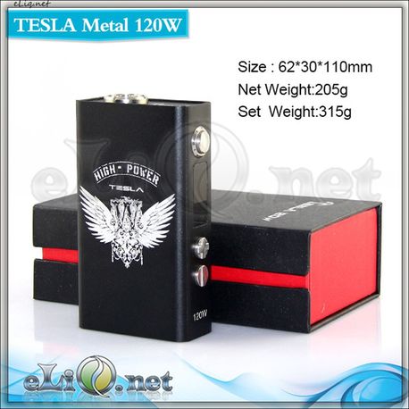 Tesla Metal 120W - боксмод-вариватт под 2 аккумулятора.
