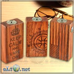 Compass / USA Wood Box Mod (Clone) - деревянный механический мод под 2 аккумулятора