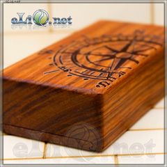 Compass / USA Wood Box Mod (Clone) - деревянный механический мод под 2 аккумулятора
