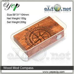 Compass / USA Wood Box Mod (Clone) - деревянный механический мод под 2 аккумулятора