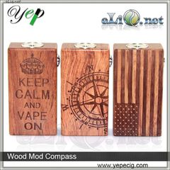 Compass / USA Wood Box Mod (Clone) - деревянный механический мод под 2 аккумулятора
