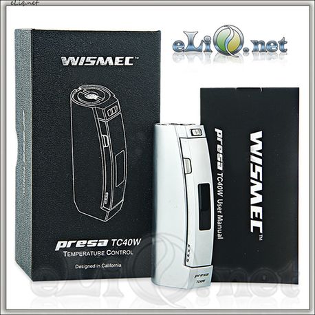 WISMEC Presa 40W TC box mod - мини боксмод-вариватт с температурным контролем.
