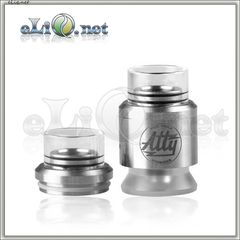 28mm Chuff Enuff drip tip (glass+ss) type E / Верхняя часть с дрип-типом для атомайзера