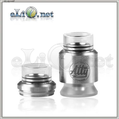 28mm Chuff Enuff drip tip (glass+ss) type E / Верхняя часть с дрип-типом для атомайзера