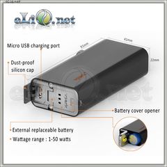 50W Vpark TC50 VT/VW Box MOD - вариватт с ТК.