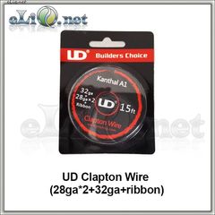 UD Clapton Kanthal  Wire (28ga*2+32ga+Ribbon) - клэптон кантал.