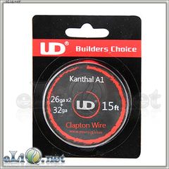 UD Clapton Kanthal  Wire (26ga*2+32ga) - клэптон кантал. 5м.