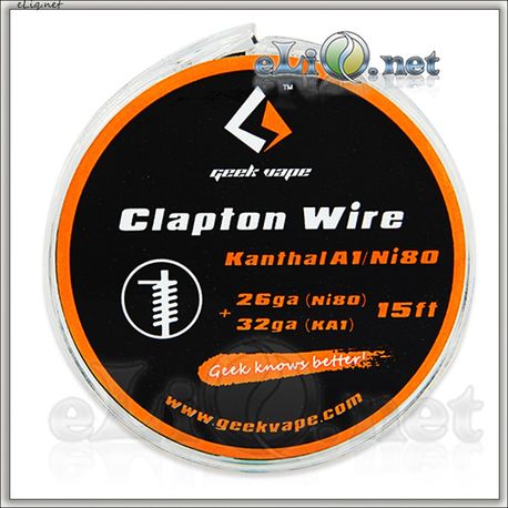 [GeekVape] Clapton (26GA Ni80 + 32GA) Нихром + кантал. 5м. Клэптон.
