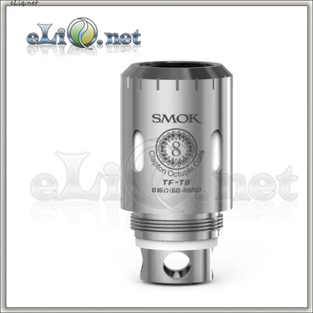 SMOK TFV4 TF-T8 Octuple Fused Clapton Coil - восьмиспиральный клэптон испаритель.