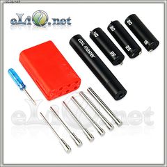 E-cig DIY Tool Accessories Kit V2 - большой набор инструментов + омметр + кейс.