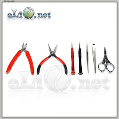 E-cig DIY Tool Accessories Kit V2 - большой набор инструментов + омметр + кейс.