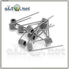 UD 26/32 AWG Clapton Coils + Cotton - коттон (вата) + намотки из клэптон кантала в кейсе для аккумуляторов.