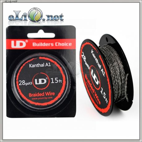 UD Braided Wire 28ga*3 Плетенный косичкой кантал А1. 5м.