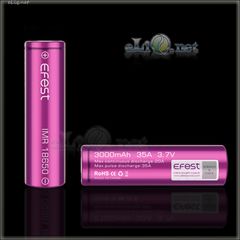 [35A] 3000mah Efest Purple IMR18650  - flat top - Высокотоковый аккумулятор, без защиты, с плоским верхом.