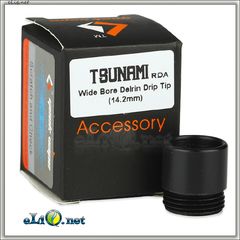 Широкий прямой дрип-тип из делрина на GeekVape Tsunami 22/24 RDA.