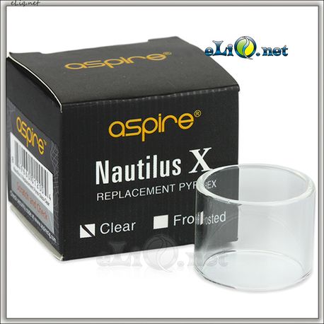 Прозрачная стеклянная колба на Aspire Nautilus X Cartomizer.  Наутилус Х.