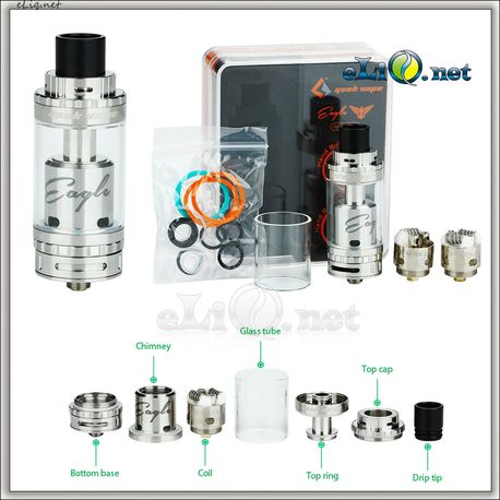 GeekVape Eagle Tank With HBC Top Airflow Version - 6.ml - Атомайзер - танк. Орел. Оригинал. Версия с верхним обдувом.