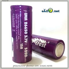 [15A / 40A] Efest IMR26650 5200mah (Purple) - Flat top - Высокотоковый аккумулятор