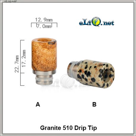 [510] Дрип-тип из камня и нержавеющей стали. Granite Drip Tip
