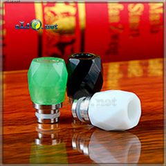 [510] Rhombus Glass drip tip. Гибридный дрип-тип из нержавеющей стали и стекла..