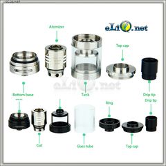 Vaporesso Giant Dual Tank with RTA Deck - 4ml - сабомный атомайзер с обслуживаемой базой.﻿