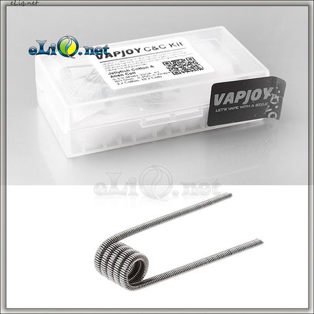 Vapjoy K A1 Alien Coils + Cotton. Коттон (вата) + намотки из кантала в кейсе для аккумуляторов.