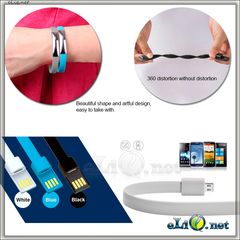 Браслет для зарядки андроидов. Flat Data Charging Cable for Andorid Series.