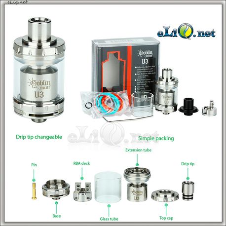 UD Goblin Mini V3 RTA Atomizer - 2ml - обслуживаемый атомайзер-танк. Мини Гоблин в3