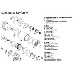 Центральная стойка для атомайзера Kayfun 5. Клон.