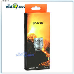 SMOK V8 Baby-X4 Quadruple Core. Четырехспиральный испаритель на SMOK TFV8 BABY Beast Tank.