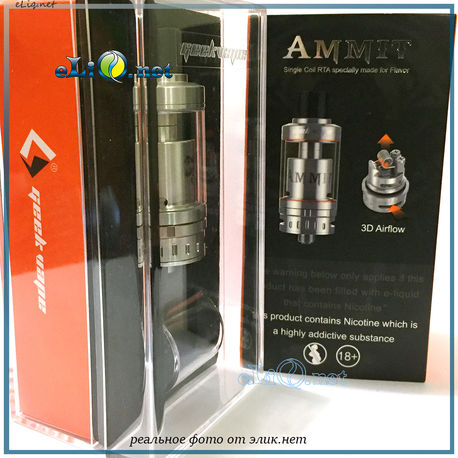 GeekVape Ammit 22 RTA - обслуживаемый атомайзер-танк.