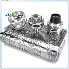 120W Tesla Steampunk Nano kit. боксмод-вариватт с температурным контролем + обслуживаемый атомайзер.
