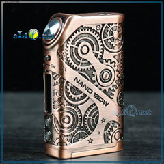 120W Tesla Steampunk Nano kit. боксмод-вариватт с температурным контролем + обслуживаемый атомайзер.