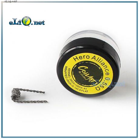 0.55 Ом. CoilART Hero Alliance 28ga + 32ga A1 26ga + 0,1 * 0,9 FLAT крутые койлы от Коиларт. Герой Альянса