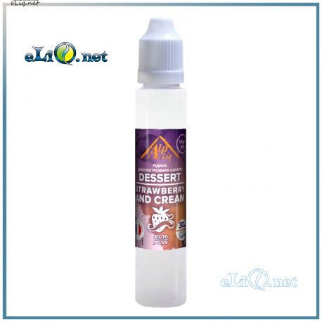 Strawberry and cream / Dessert жидкость для заправки электронных сигарет AlpLiq. Франция. Клубника с кремом