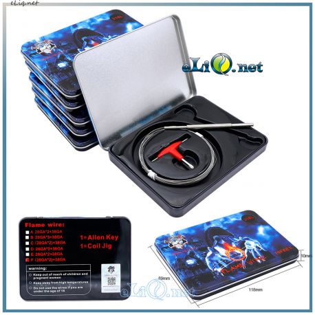 Набор тип F Demon Killer SS316 Flame Wire (26ga*2)+38ga. Фьюзед проволока из нержавеющей стали. Coil jig.