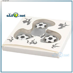 Пластиковый серебристый футбольный спиннер Football EDC Hand Fidget Toy