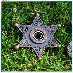 Металлический спиннер значек звезда Шериф Hand Spinner Sheriff Fidget Toy