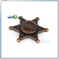 Металлический спиннер значек звезда Шериф Hand Spinner Sheriff Fidget Toy