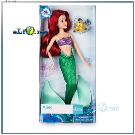 NEW 2017! Кукла русалочка Ариэль и рыбка Флаундер. Ariel Classic Doll & Flounder. Ариель принцесса классическая Disney оригинал