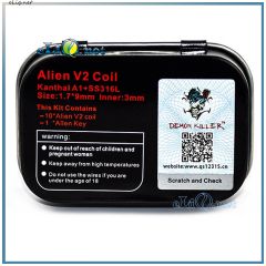 10pcs Demon Killer Alien V2 Prebuilt Coil (26ga*3 kanthal A1 +30ga 316L) - Готовые спирали