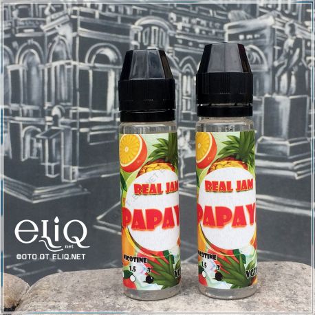 60ml REAL JAM Papaya. Жидкость для заправки  электронных сигарет. Черная смородина с холодком