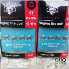2шт. Demon Killer Raging Fire Coil 0.27ohm. Сложные готовые спирали от ДемонКиллер. Оригинал.