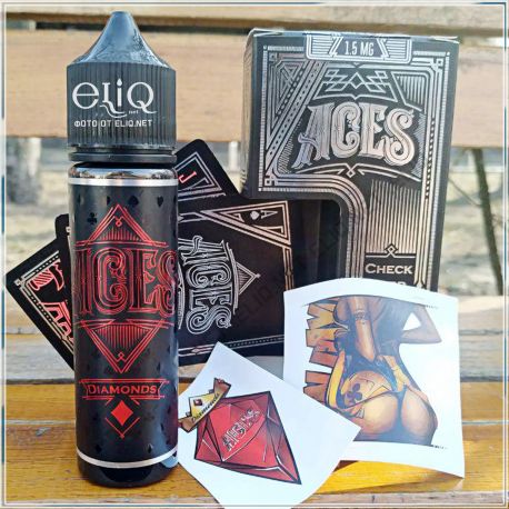 60ml Diamonds ACES. Бубна. Жидкость для электронной сигареты. Розовый лимонад
