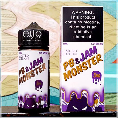 100 мл PB & Jam Monster - жидкость для заправки электронных сигарет. Джем Монстр Арахисовая паста + виноградній джем