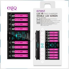 Efest LUC V8 зарядное устройство на 8 слотов. Быстрая зардка